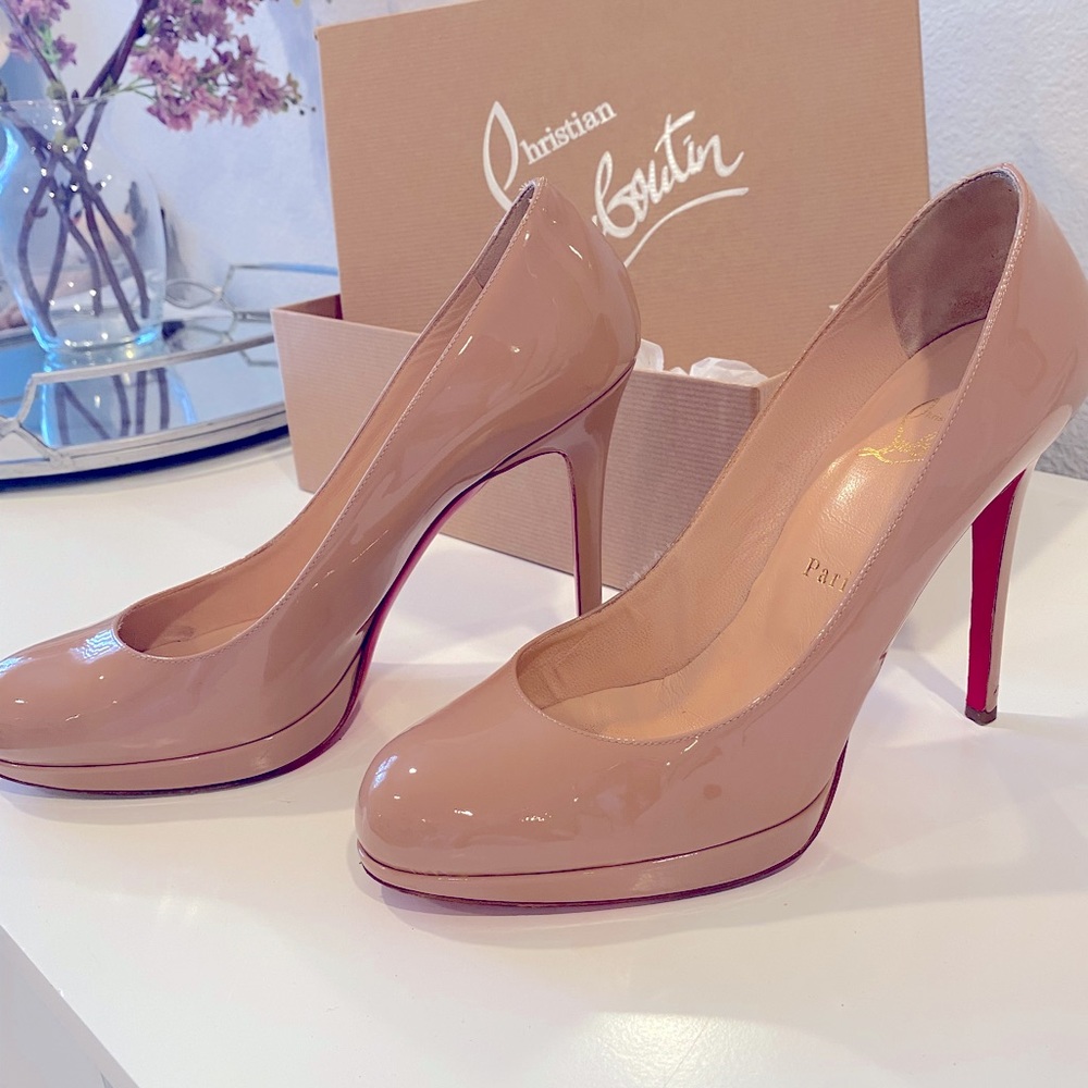 Christian Louboutin New Simple Pump 120 Patent in Calf -Size 39